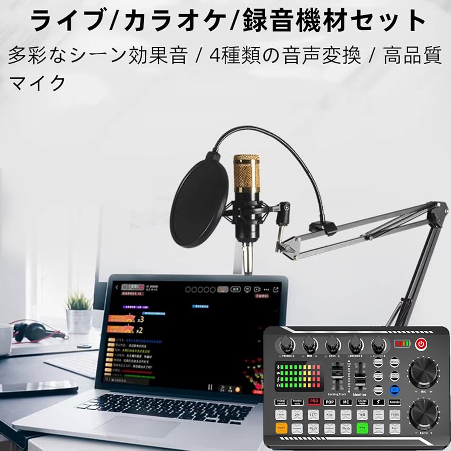 Amazon | カラオケマイク セット家庭用 DJ ミキサー セット F998