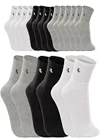 Kit 10 pares Meia Cano Médio, Básica, Lupo, adulto-unissex, Branca/Cinza/Preta, 41 a 44, G