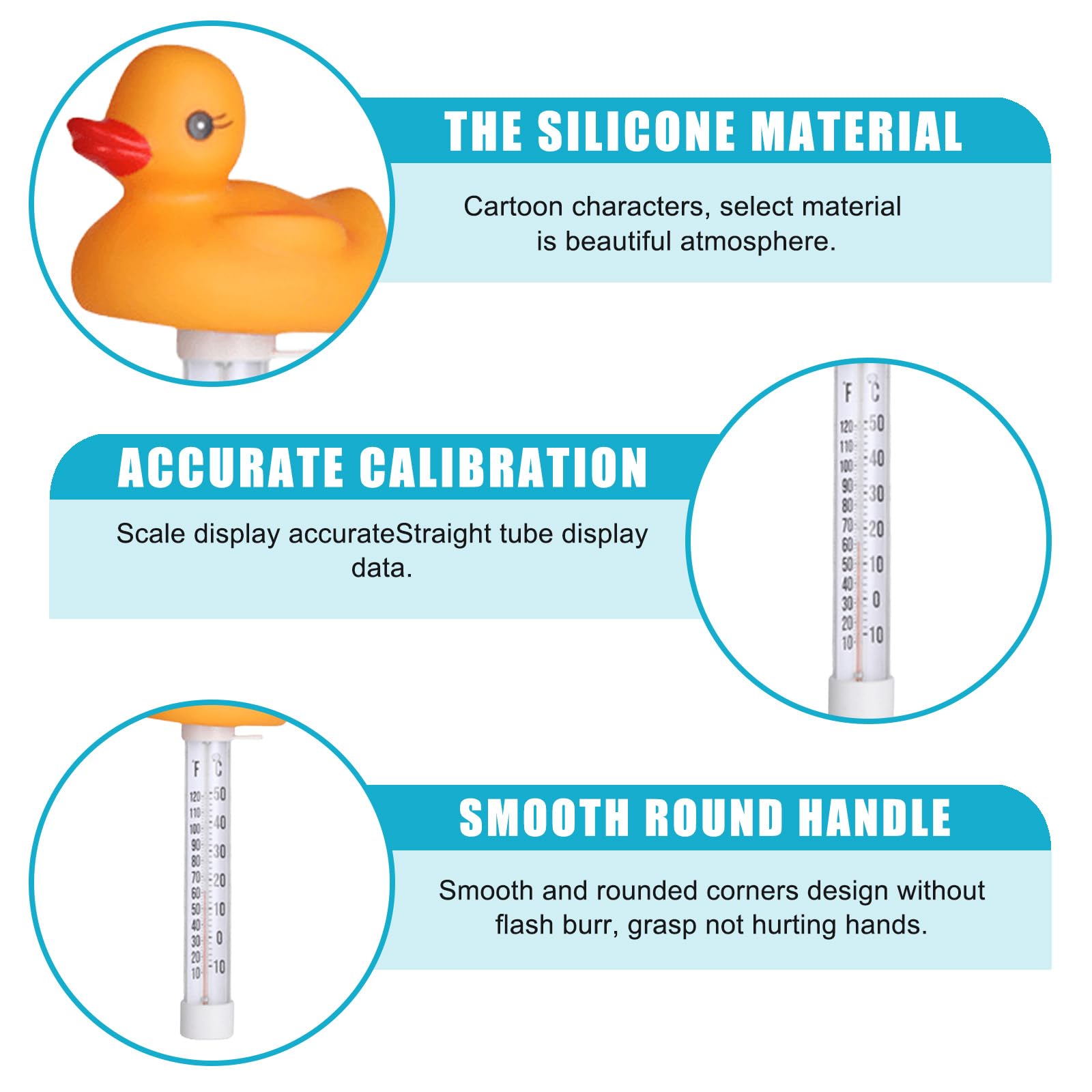 2 Stück Schwimmende Pool Thermometer, Pool Thermometer Schwimmend mit Befestigungsleine, Poolthermometer Schwimmend Whirlpools für Alle Outdoor & Indoor Pools, Spas, Hot Tubs, Aquarien (Grün)