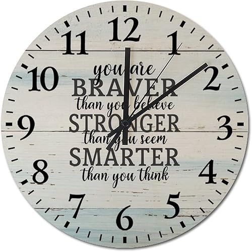 Miniatura 7 de Reloj de pared de madera You Me & The Dogs silencioso sin tictac de cuarzo, funciona con pilas, decoración para baño, dormitorio, cocina, oficina o