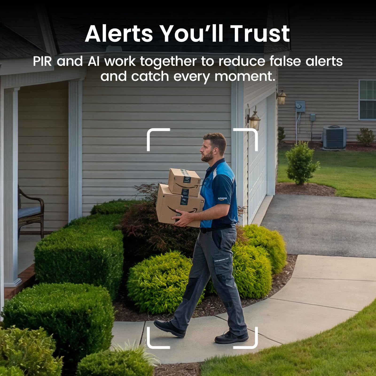 aosu Wireless Indoor/Outdoor Security Camera Kit with aosuBase Local Storage, 2K with 6X Zoom, 4-View Live, Cross-Camera Person Timeline, PIR + AI Human Detection, Color Night Vision, 4-Cam-Kit — view 7