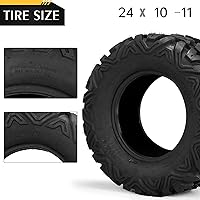 Vista 3 de AutoForever Neumáticos ATV 24x10-11 24x10x11 UTV Neumático 6PR AT24x10R11 todo terreno, sin cámara (juego de 2)