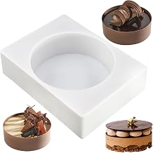 FUNSHOWCASE Round Disc Silicone Mold Tray Shape Size 5.3x5.3x1.9inch Large