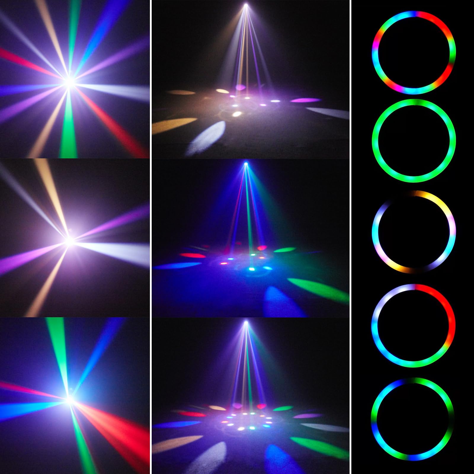 Luci a testa mobile per illuminazione DJ, Mini Moving Head LED Bee Eye Spot Proiettore per palcoscenico e feste