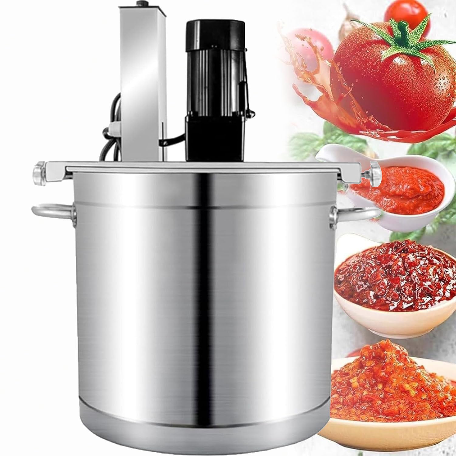 MYUYEE Soup Pot Automatic Food Mixing Machine, Stainless Steel Adjustable Speed Stirrer For Hot Pot Seasoning And Soup Sauce Preparation (25L)
