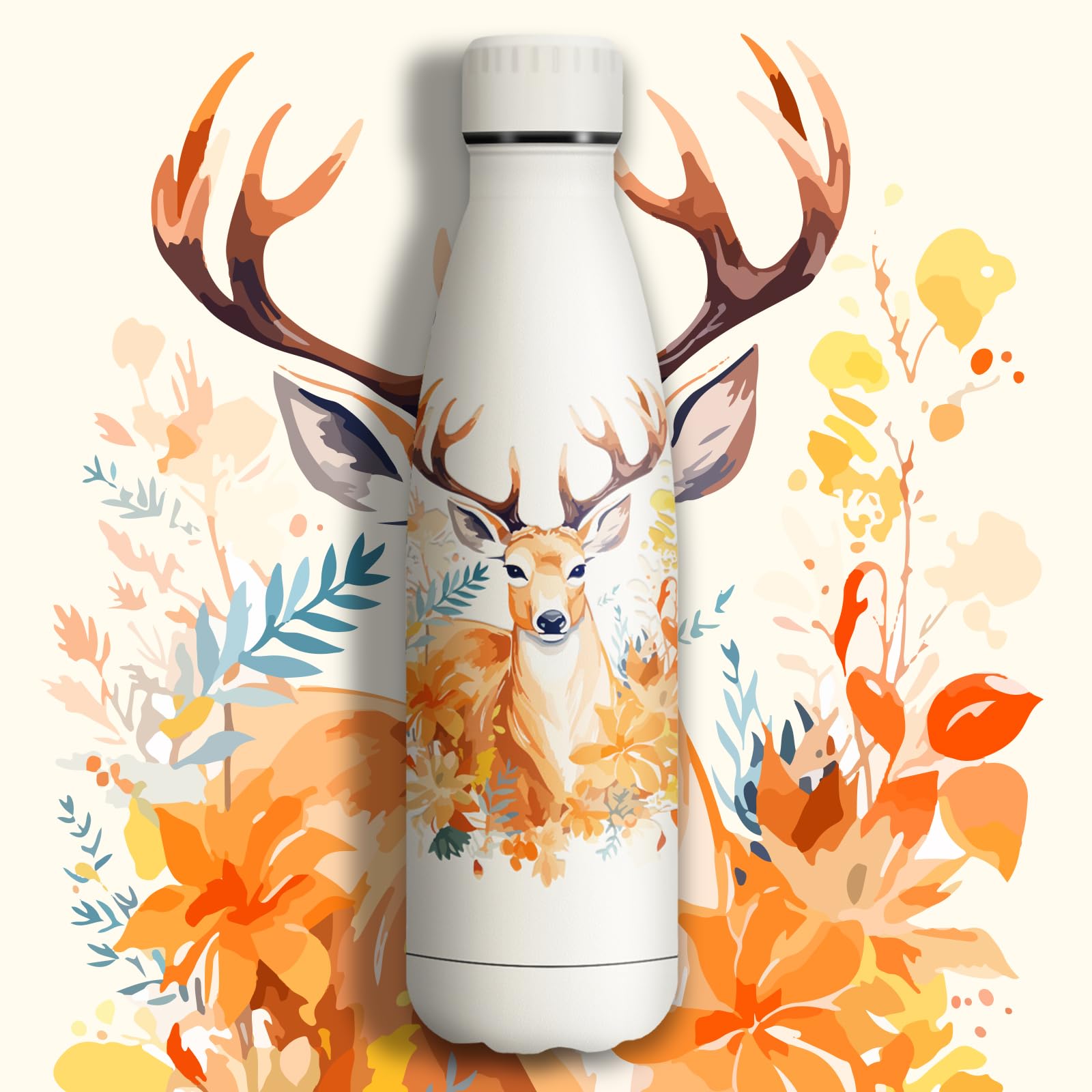 Insulated Water Bottle, 500 ml, Double Walled, Personalized Insulated Bottle, BPA-Free Stainless Steel Water Bottle for Adults, School, Fitness - 5