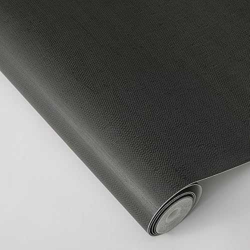 Miniatura 5 de Tempaper - Papel pintado texturizado negro de imitación de tela de hierba horizontal extraíble para despegar y pegar, 20.5 x 16.5 pies, fabricado en