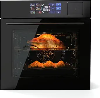 Single Wall Oven, 24" Built-In Electric Oven With 8 Baking Mode, 2.5Cu.f Convection Wall Oven In Stainless Steel, Touch Control, Safety Lock,Upgraded