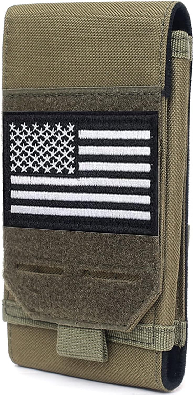 Molle Phone Pouch, Small Molle Pouches, Tactical Cell Phone Holster, Heavy Duty Waterproof Smartphone Case Holder for Vest Belt Waist (Black) - Image 9