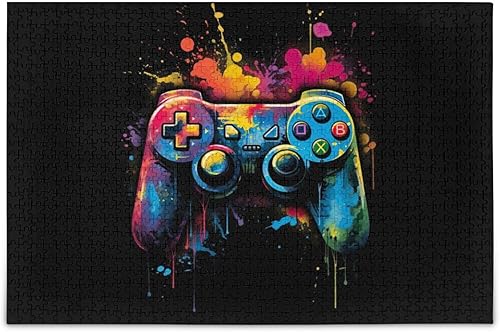 Gamepad Jigsaw Puzzles 500 Pieces for Adults,Learning Educational Puzzles,Difficult and Challenge Families Toys with Mesh Storage Bag 2012152