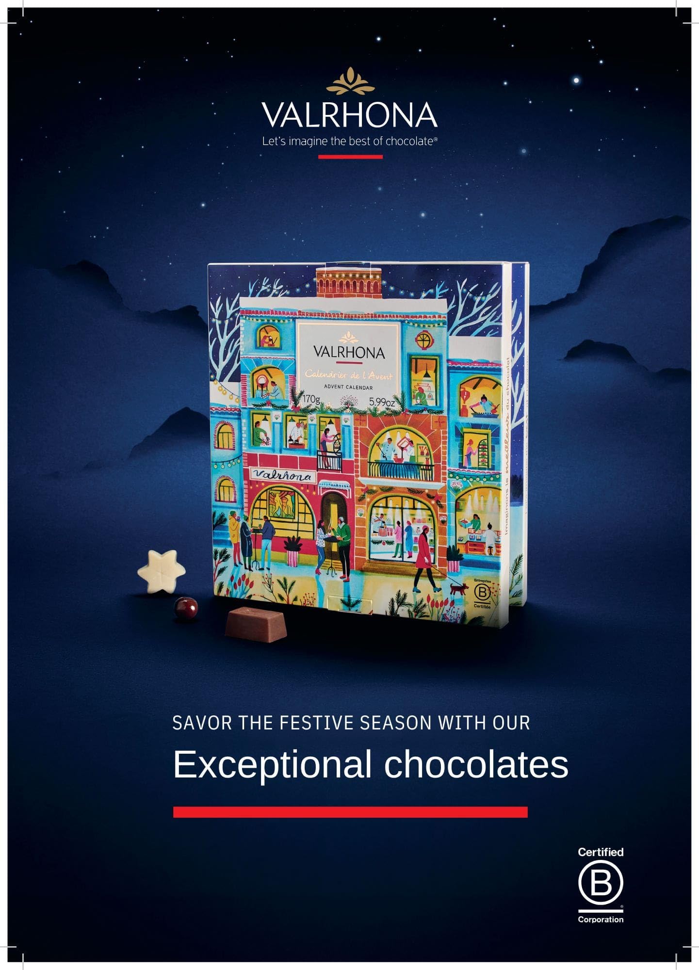 Valrhona 24 Jours de Gourmandises | Calendrier de l'Avent | 170g
