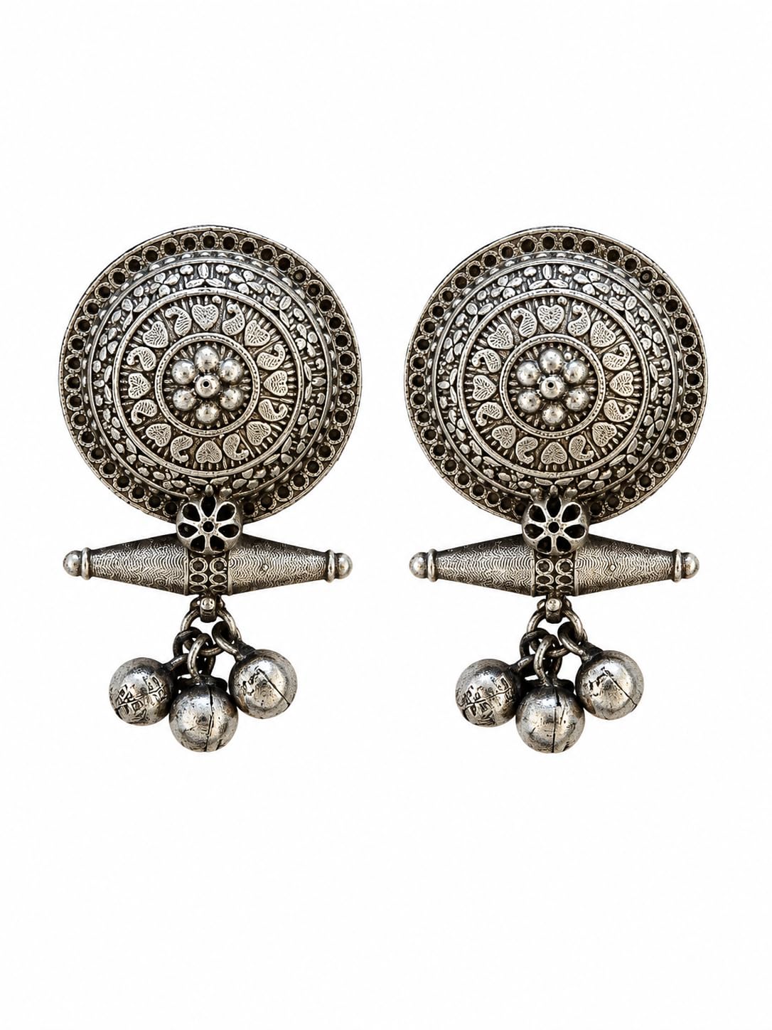 jewels by araina Oxidised Brass Drop Earrings-picture-19