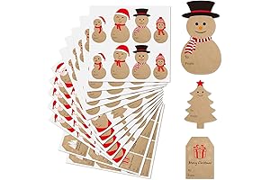 Christmas Gift Tags - Self Adhesive Name Tags in 14 Patterns, 2...