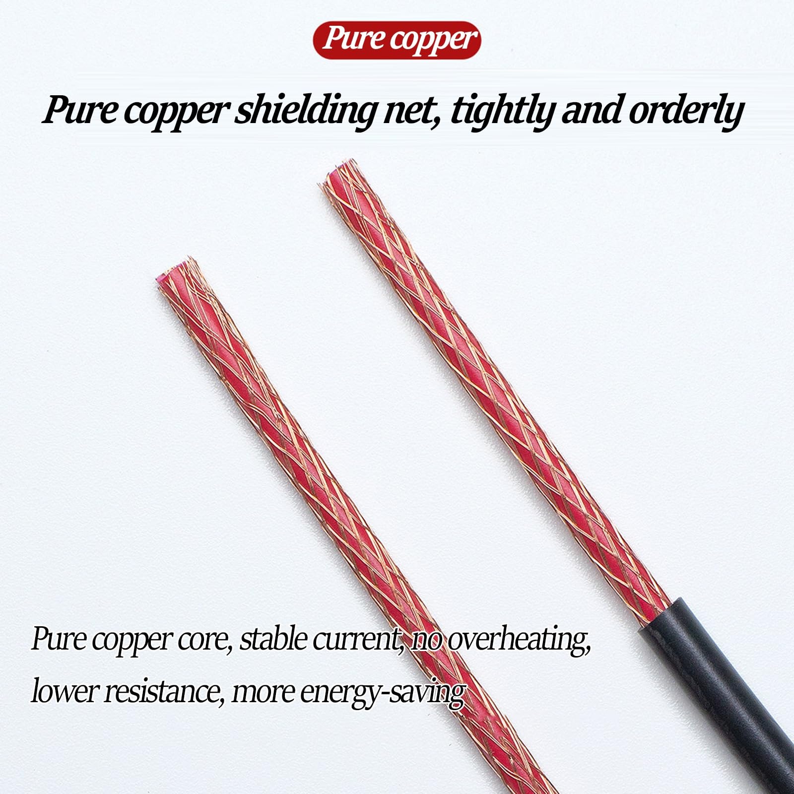 18/20/22/24 AWG Einadriges, Abgeschirmtes Audiokabel, 26–14 AWG (0,12–1,5 Mm²), Sauerstofffreier Kupferleiter Und Geflochtene Abschirmung, 300 V EMI-Schutz For Audio, CCC-zertifiziert(32ft,14AWG)