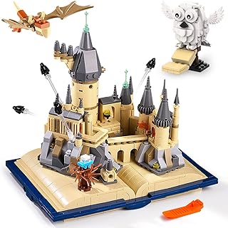 Magic Harry Castle Book Building Set with Owl, Creative STEM Toys for Boys Girls 8-14, Collectible Display Castle Model Kit for Adults Kids (833 PCS)