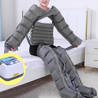 Leg,Waist,Arm Air Compression Massager Recovery Boots Helps for Reduce Swelling,Muscle Relaxation Full Body Pressotherapy,6 Cavity Electric Massager Air
