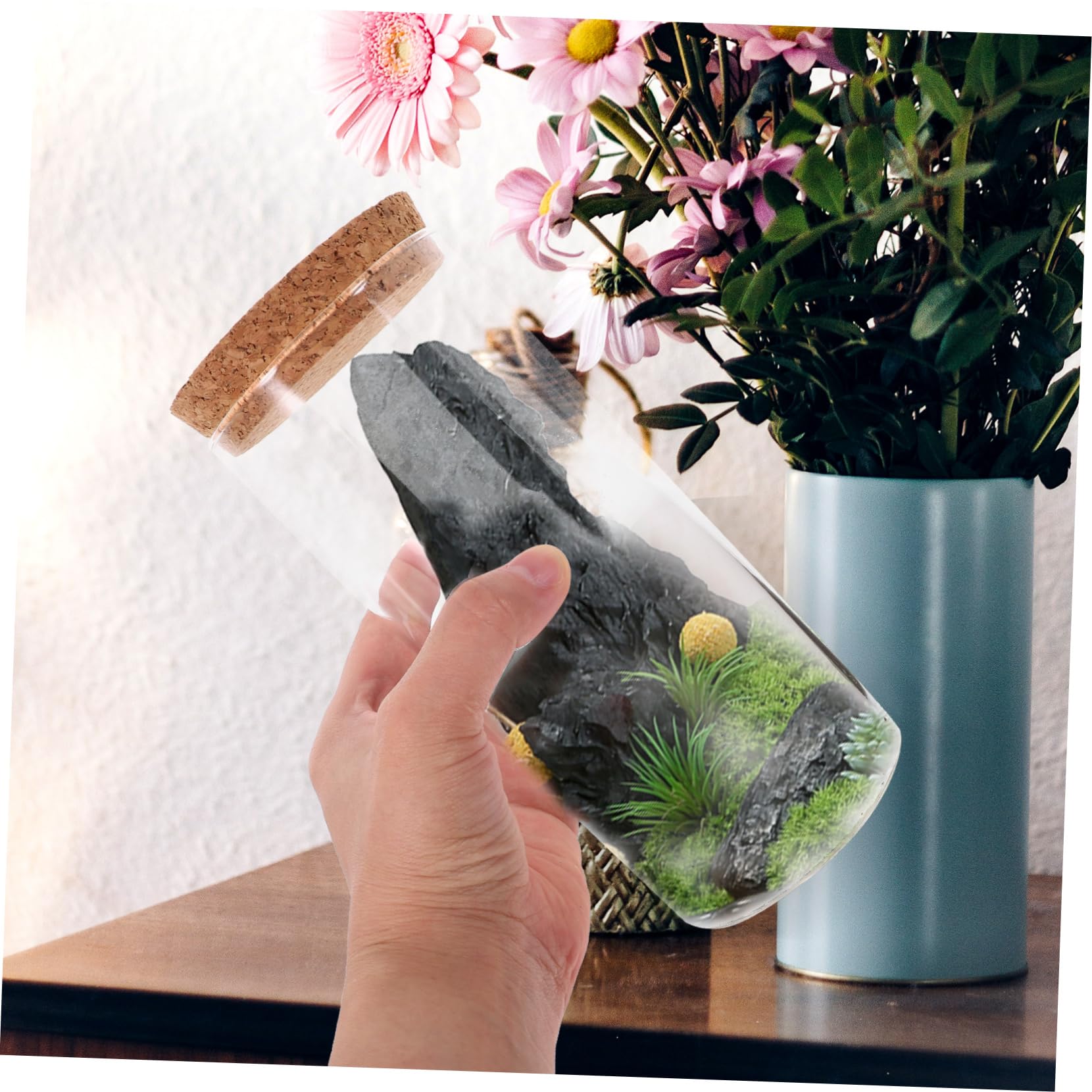 BESPORTBLE 5 Piezas Botella ecologica contenedor de Micro paisajismo Decorativo Terrario de Planta de Aire Botella Multiusos Terrarium Botella Transparente terrario de Cristal con Tapa Vidrio