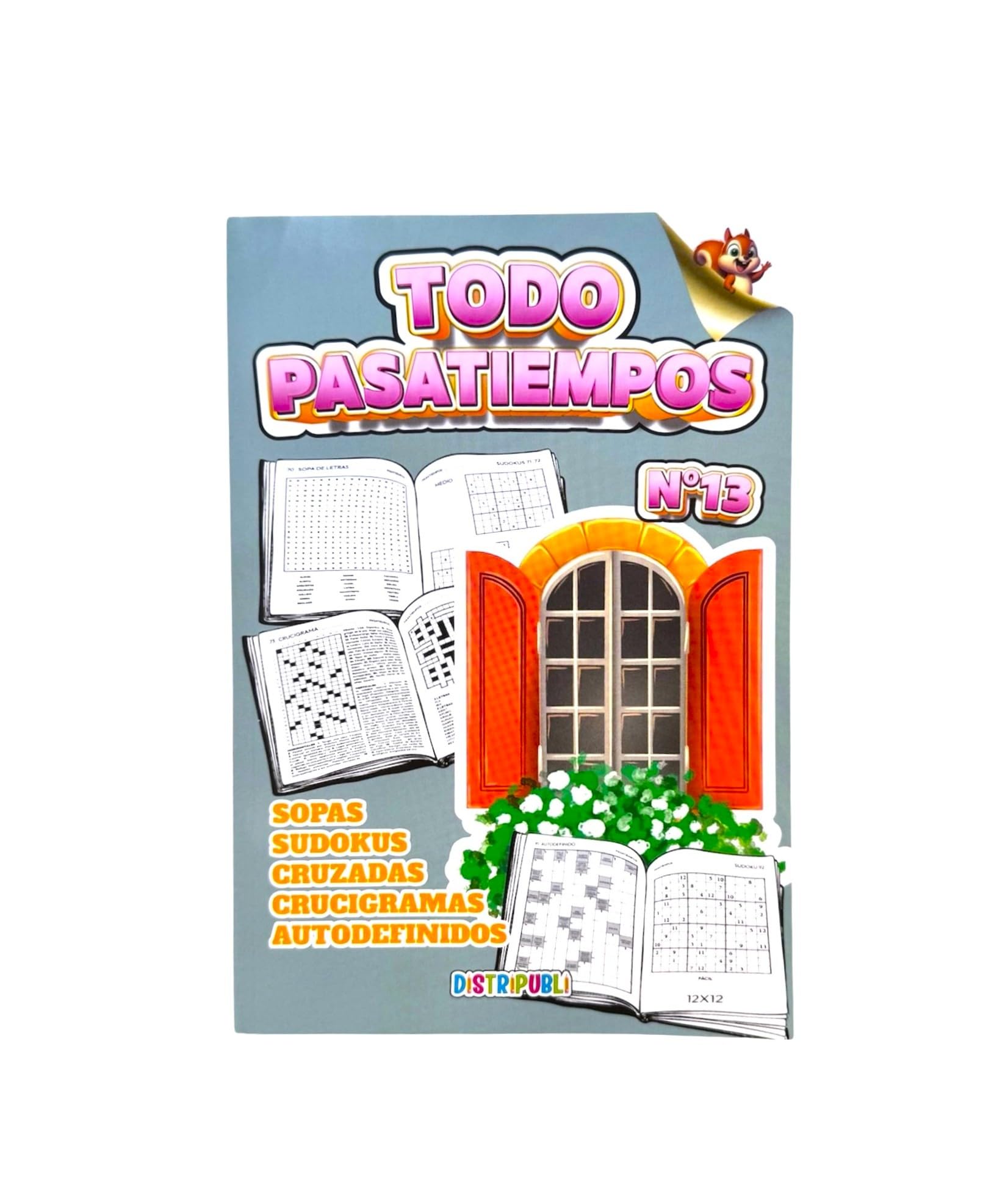 Todo Pasatiempos para Adultos, Pack de 4 Unidades Son 344 Ejercicios Mas Soluciones, Sopas de Letras, Sudokus, Crucigramas, Autodefinidos y Cruzadas Nuevos Modelos