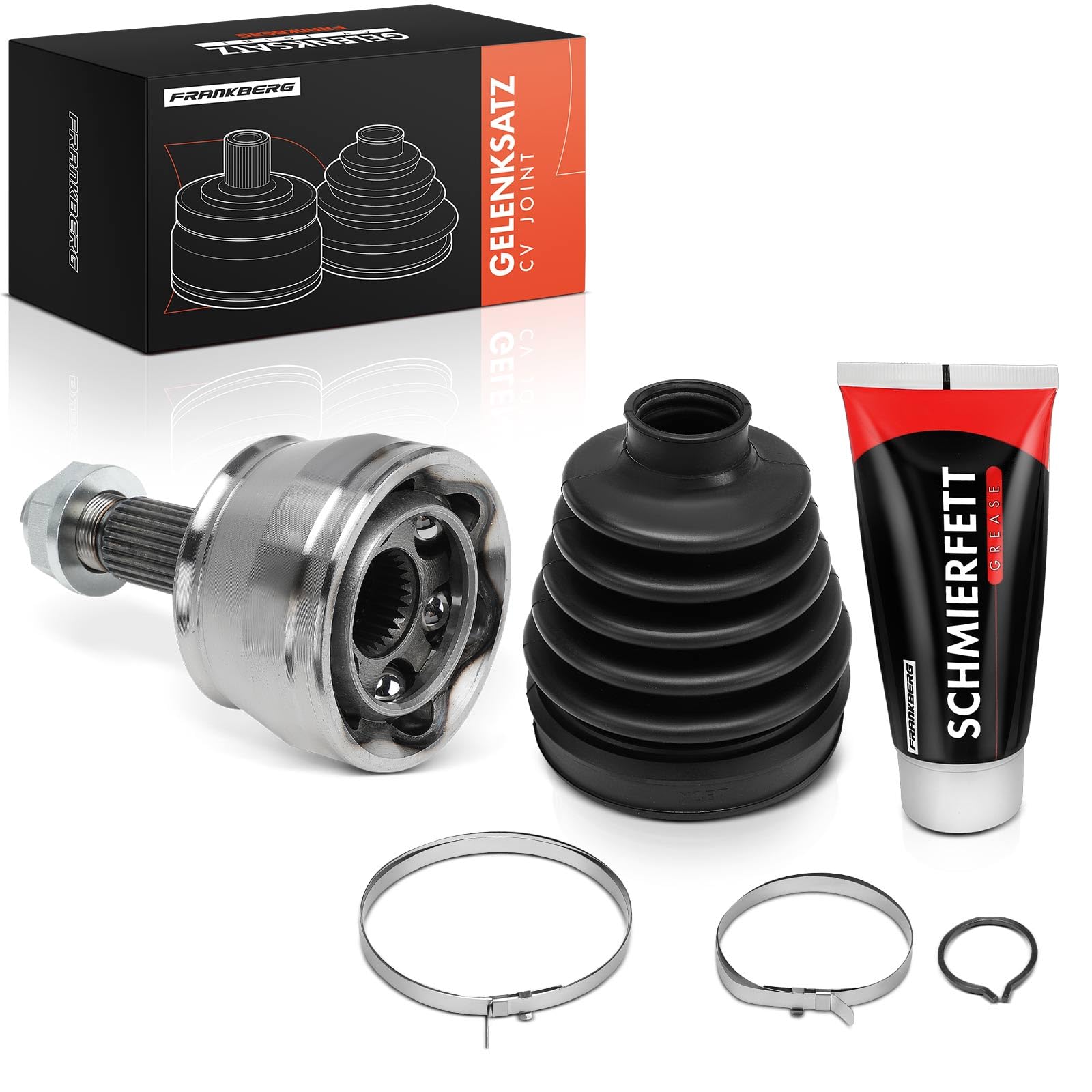 Frankberg Kit de juntas homocinéticas lado de la rueda eje delantero | Compatible con: 156.932, Stilo 192, 156 Sportwagon 932, Stilo Multi Wagon 192, Lybra SW 839, Lybra 839, Bravo II 198