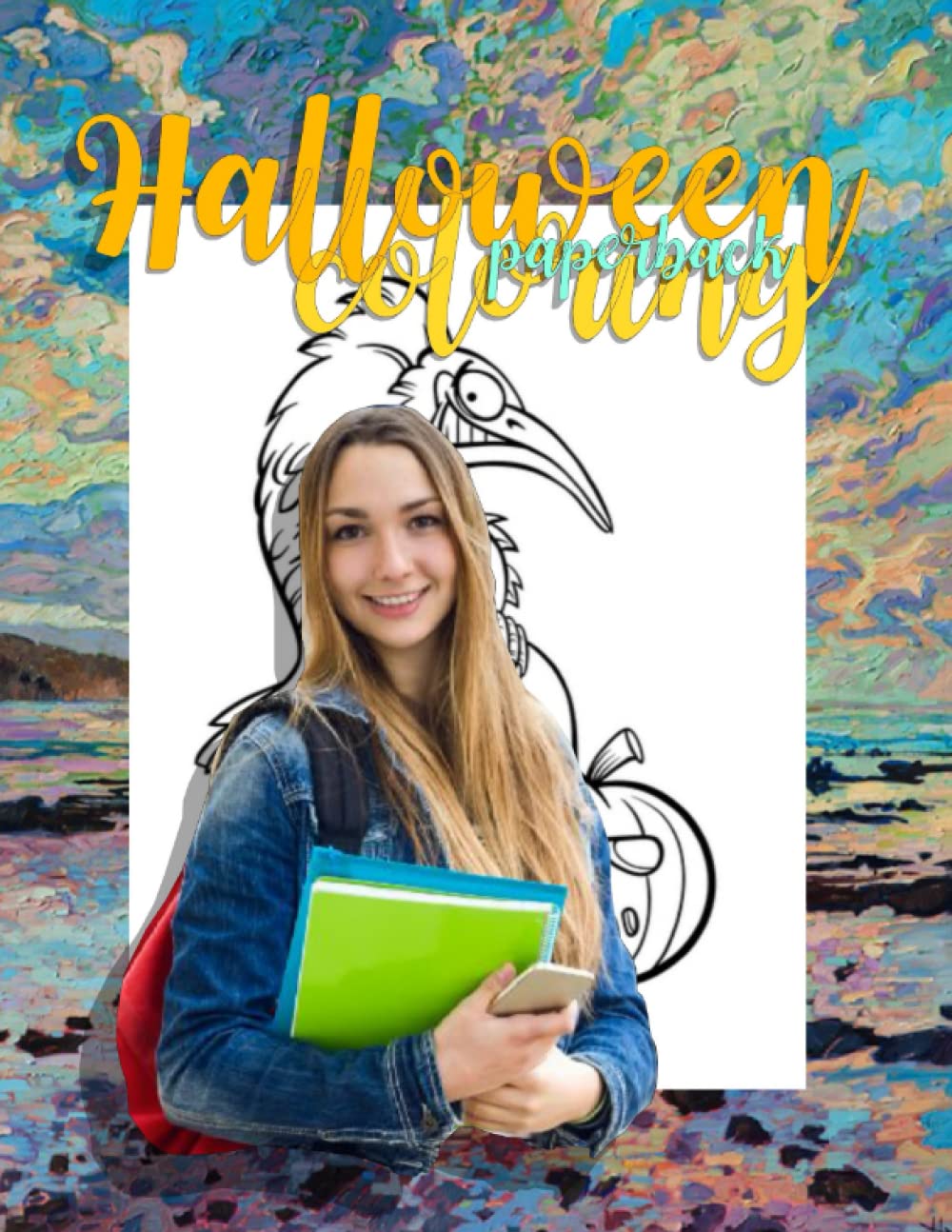 Independently published Halloween coloring paperback: size 8.5x11inch 120 pages