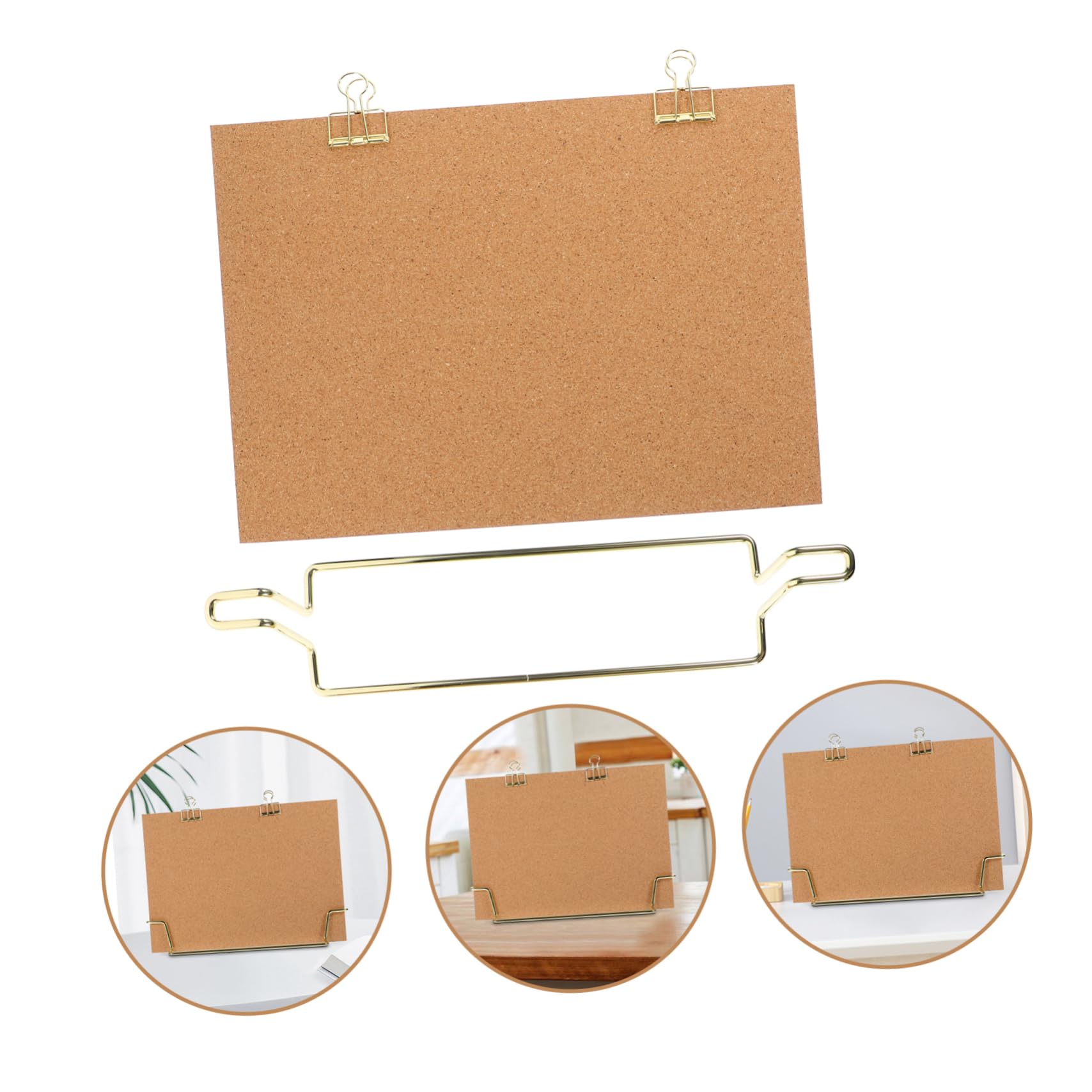 Lavagna di Sughero da Scrivania Bianca, Memo Board Compatta | Appendere, Durata Prolungata, Design Semplice e Pratico, per Appunti e Display in Ufficio