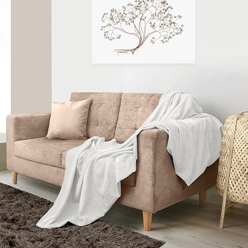 Miniatura 4 de Avalon Bedding Manta térmica 100% algodón tamaño Queen (90 x 90 pulgadas), manta de algodón perfecta para usar en capas en cualquier temporada,