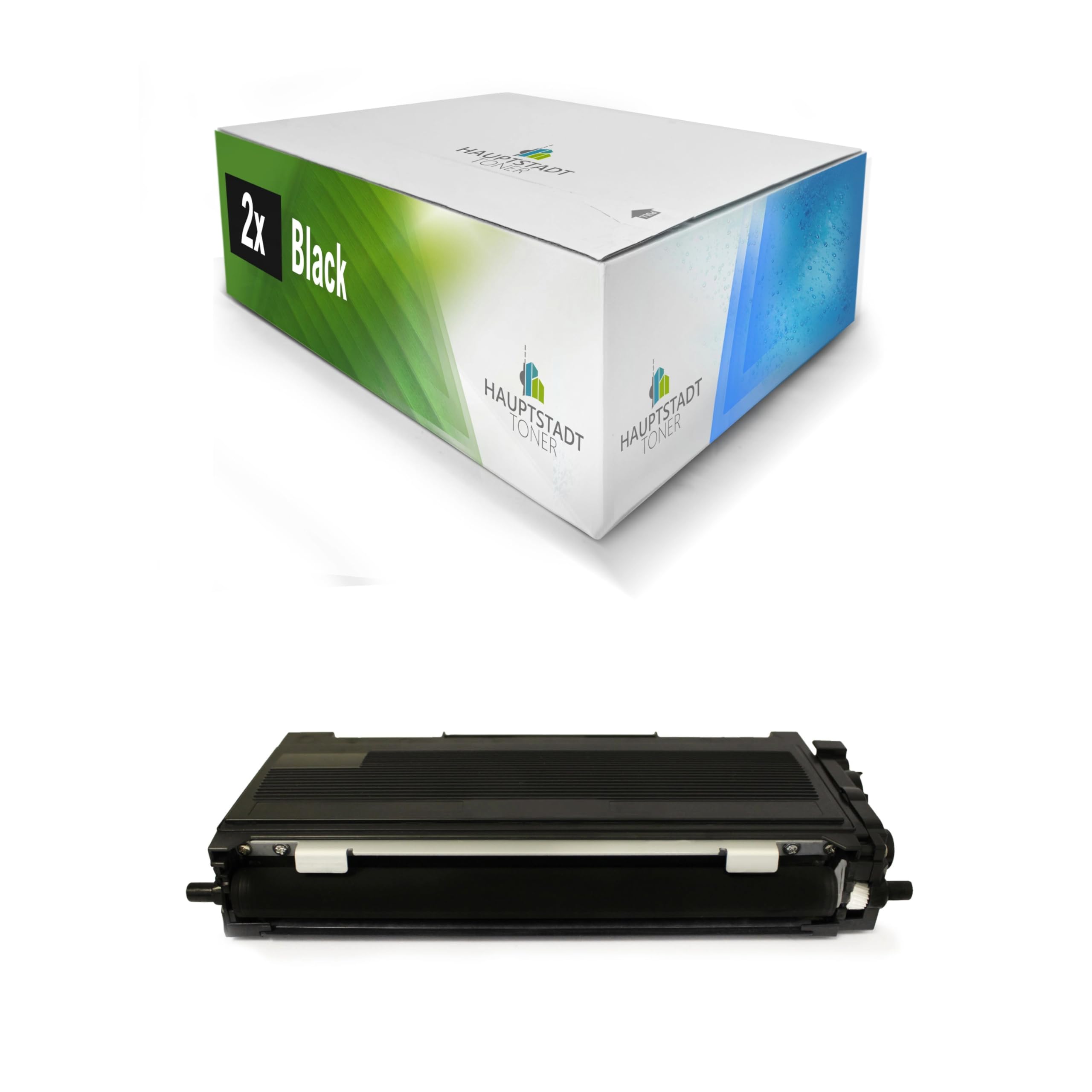 HAUPTSTADT TONER GreenSerie Lot de 2 toners compatibles avec Brother HL-L2310 HL-L2350 HL-L2357 HL-L2370 HL-L2372 HL-L2375 Remplace TN-2420 Noir