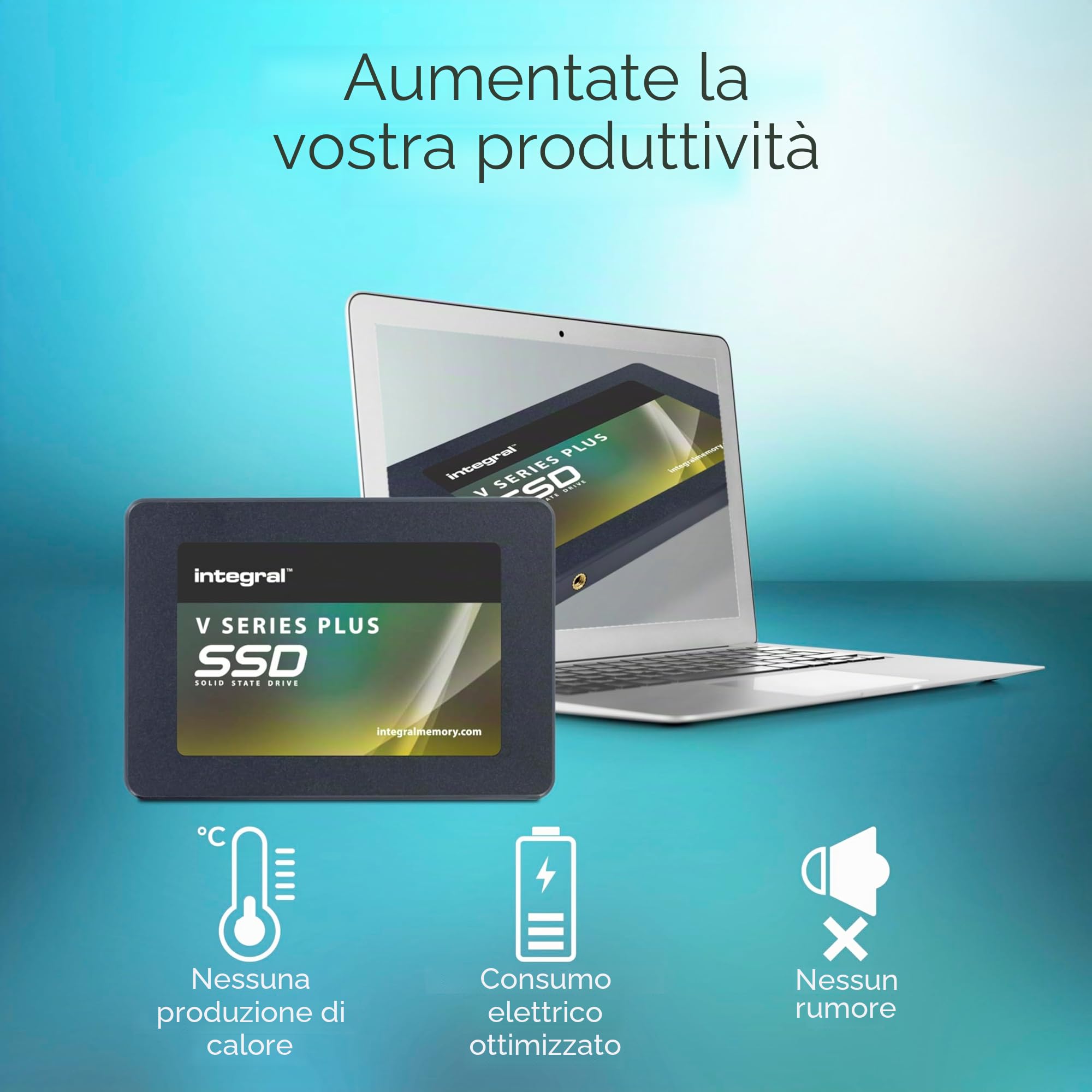 Integral V Series V2 PLUS SSD 1TB interno SATA III 2.5, fino a 550 MB/S in lettura 520 MB/S in scrittura