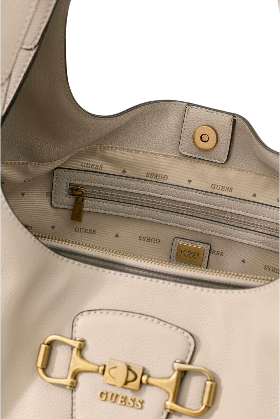 GUESS Bolso mujer hombro Sunset Bone B27GU106 BB231402 Tamaño bolsa: Grande