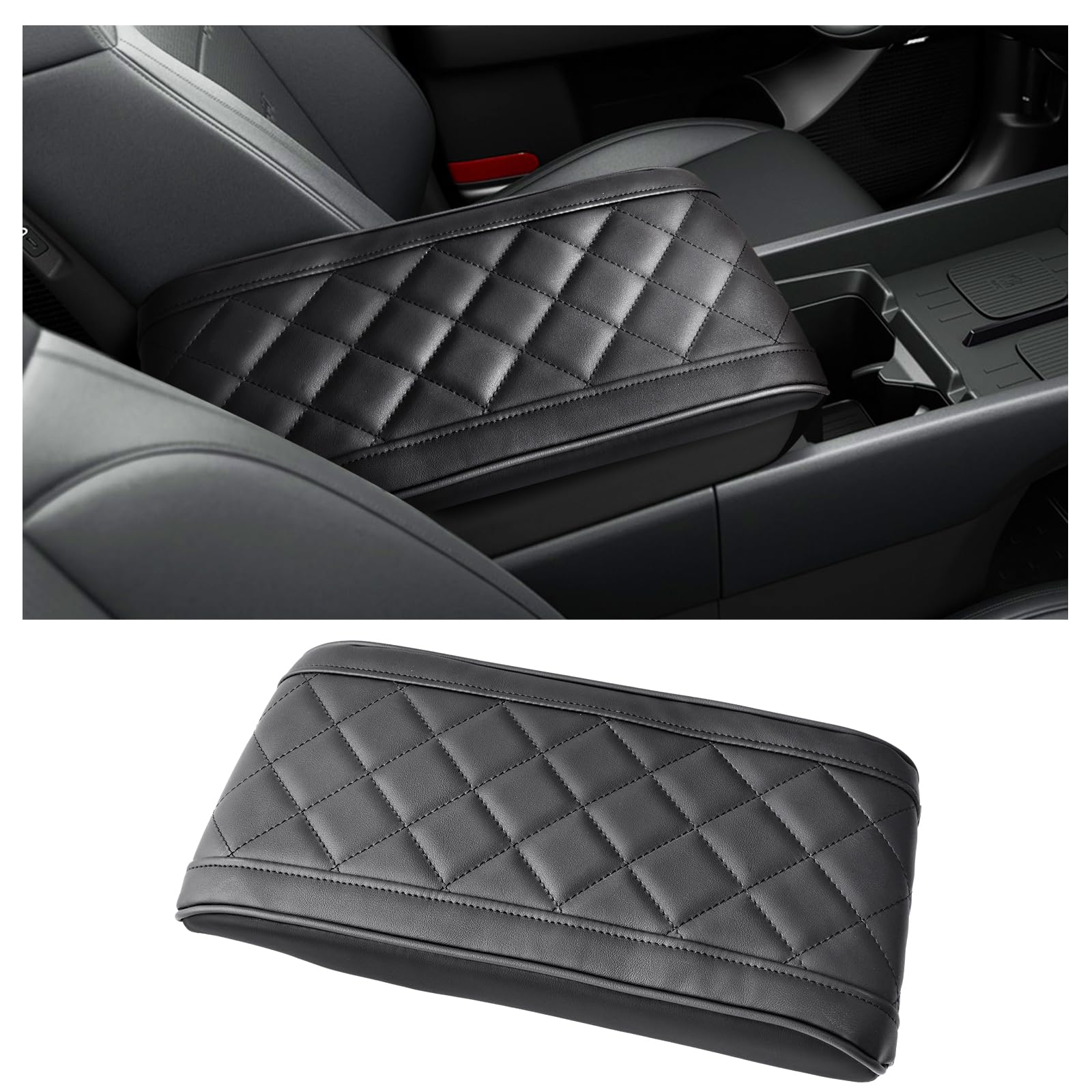 CDEFG for 2024 2025 2026 2027 Hyundai Santa Fe Armrest Cover Center Console Cover for 2024 2025 2026 2027 Hyundai Santa Fe MX5 Accessories Middle Console Pad(Require Armrest Lid Removal)