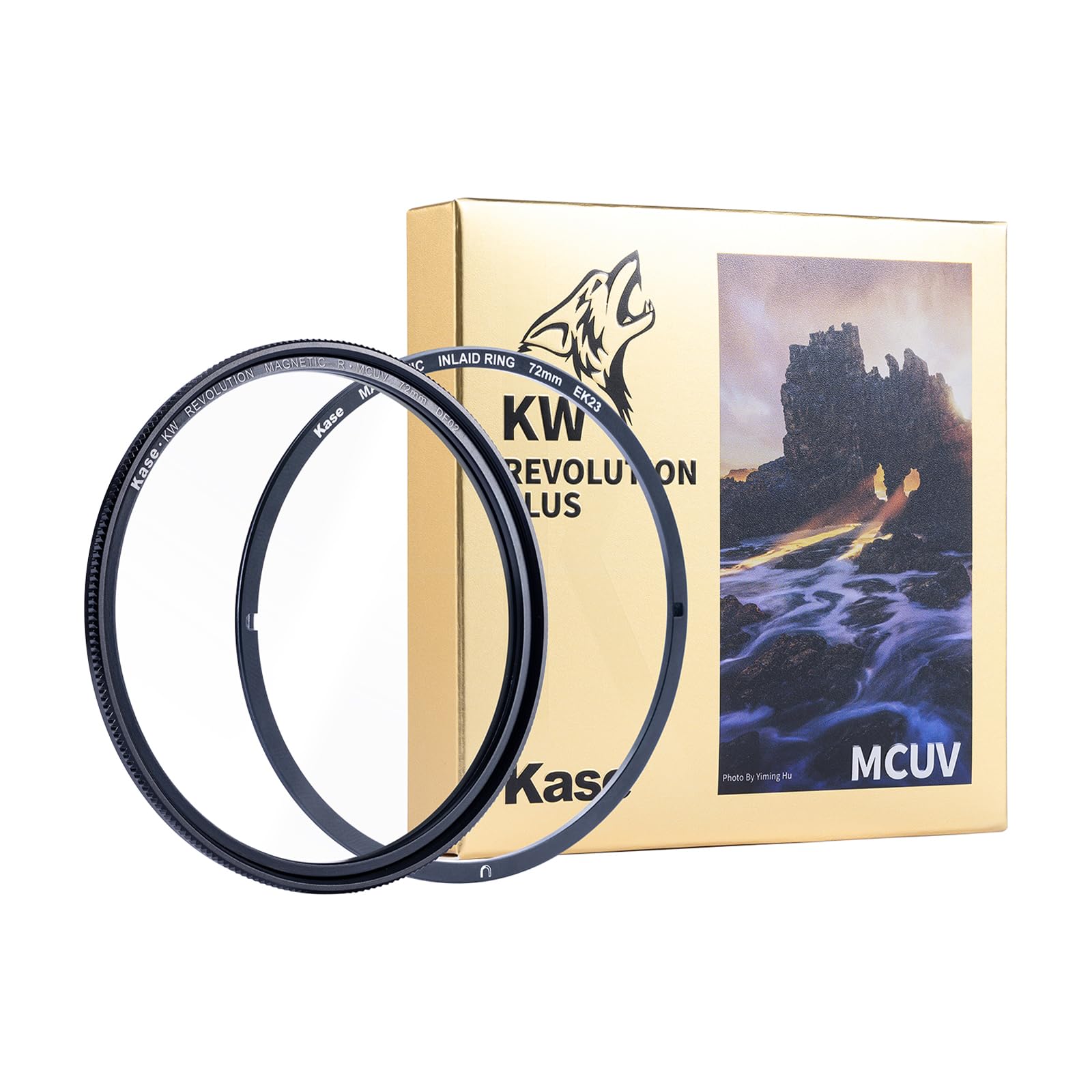 Kase 67mm KW Revolution Plus MCUV Magnetic Slim UV Filter, HD Optical Glass, Double-Sided Waterproof & Scratch-Resistant, 1-Second Snap-on for Canon Nikon Sony Lens (with Inlaid Ring)