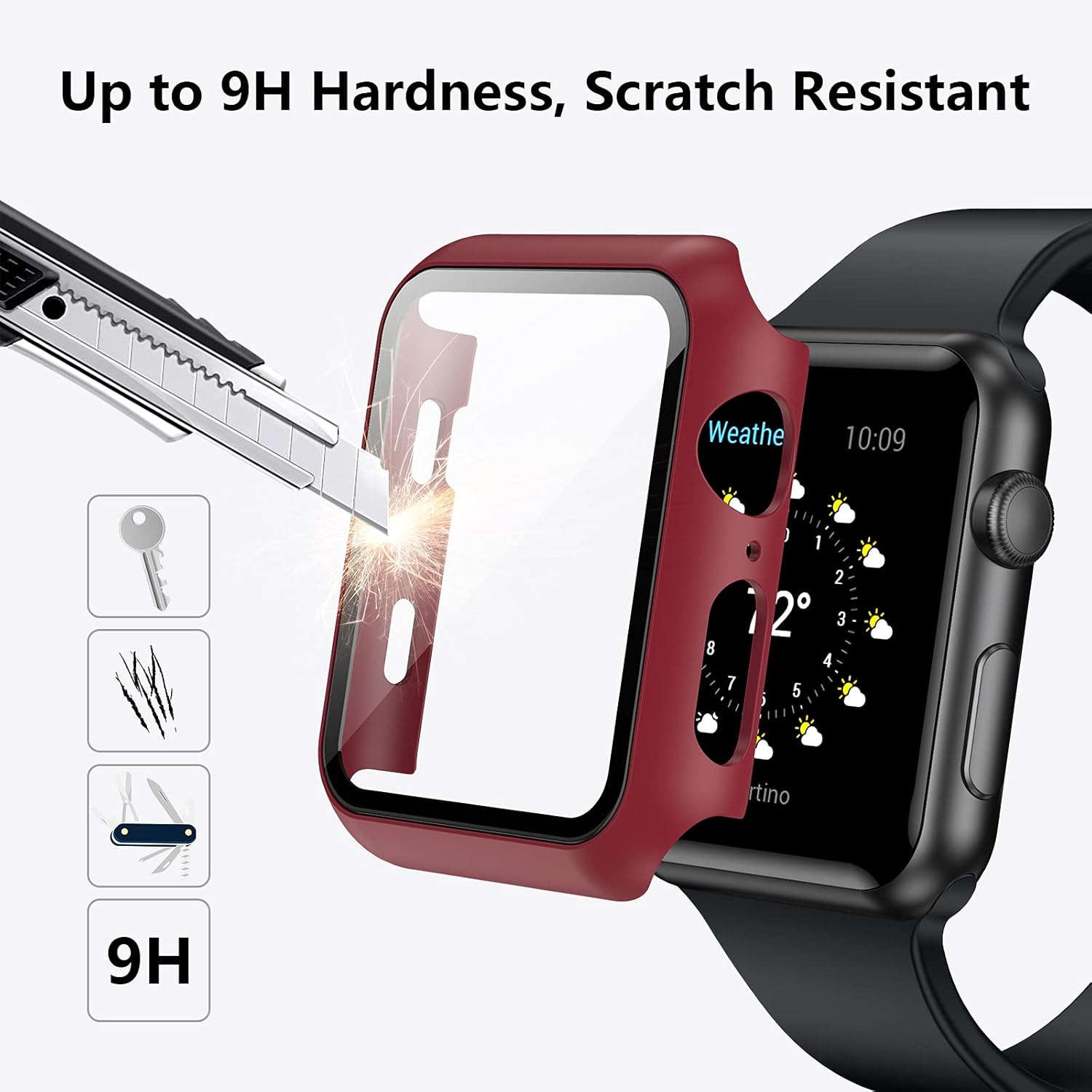 8 Pack Screen Protector Case Compatible with Apple Watch 44mm Series 6/5/4/SE, Full Hard PC Ultra-Thin Scratch Resistant Bumper HD Protective Watch Cover for Women Men iWatch Accessories