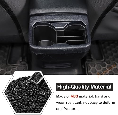 Miniatura 3 de Aunginsy Caja de almacenamiento para portavasos trasero, compatible con Toyota Tacoma 2024 2025, asiento trasero, reposabrazos central, soporte para