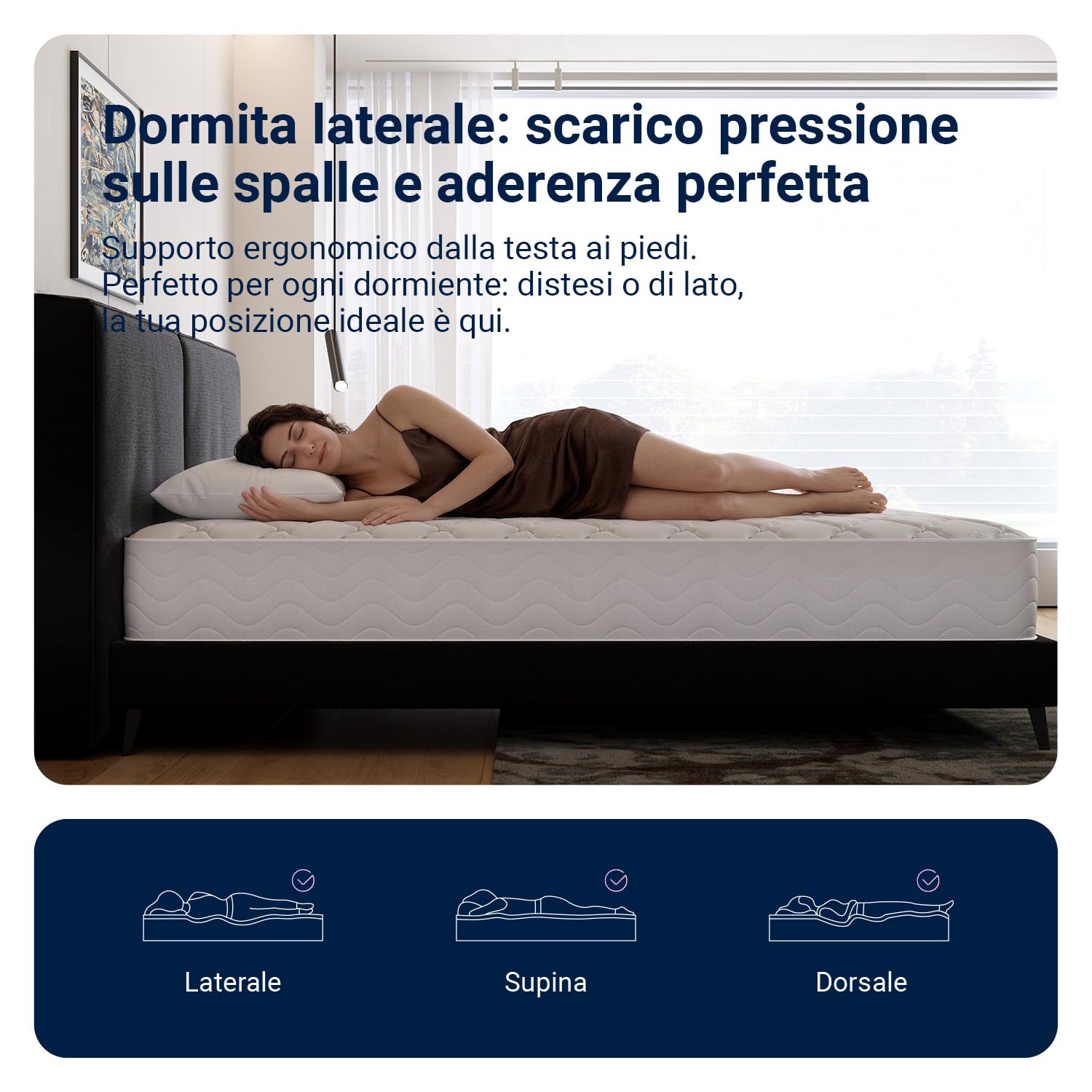 Avenco Materasso 140x190, Materasso Matrimoniale Molle Insacchettate Supporto Personalizzato Mediamente Solido, Isolamento del Movimento, Nessun Rumore Migliorare il Sonno, solido
