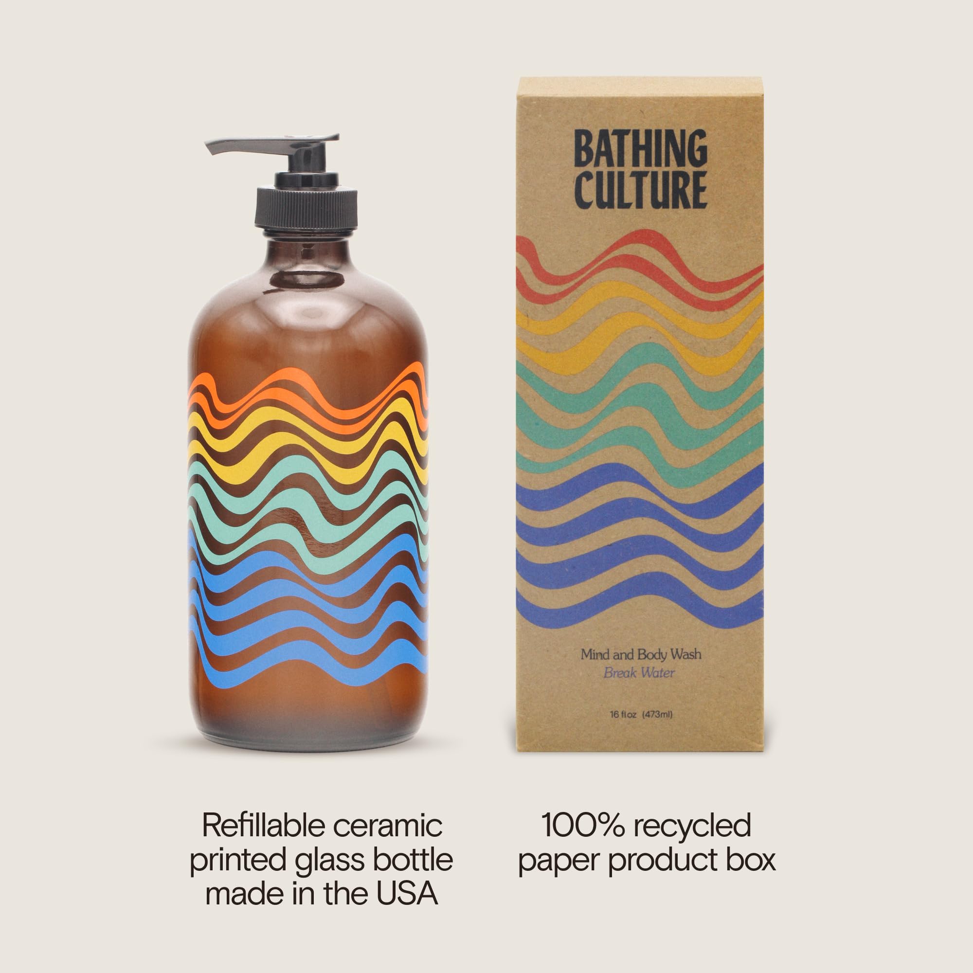 Bathing Culture Gel doccia biologico per mente e corpo, naturale, biodegradabile, sostenibile e vegano, per donne e uomini, 473 ml