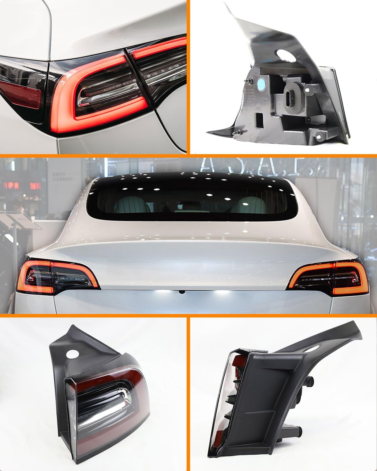 Rear Outer Tail Light Assembly Led Lamp for Tesla Model 3, Brake Turn Signal Tail Lamp Reversing Light Brake Light for Tesla 2017-2020 (Left)