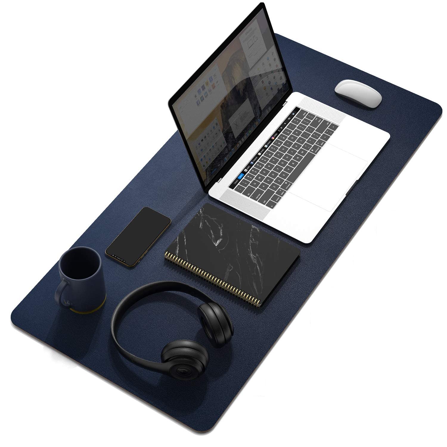 ALMURAT Mouse Pad, Desk Mat Extended Gaming Mouse Pad (Leather Blue& Yellow 40x80 cm) (B0BZVJCS32) Amazon Price History, Amazon Price Tracker