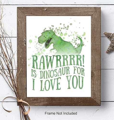 Miniatura 8 de Rawr Means I love You in Dinosaur - Nursery Decor Dinosaur Love Typography Wall Art Print Poster - Unique Home Decoration for Boys or Kids Room,