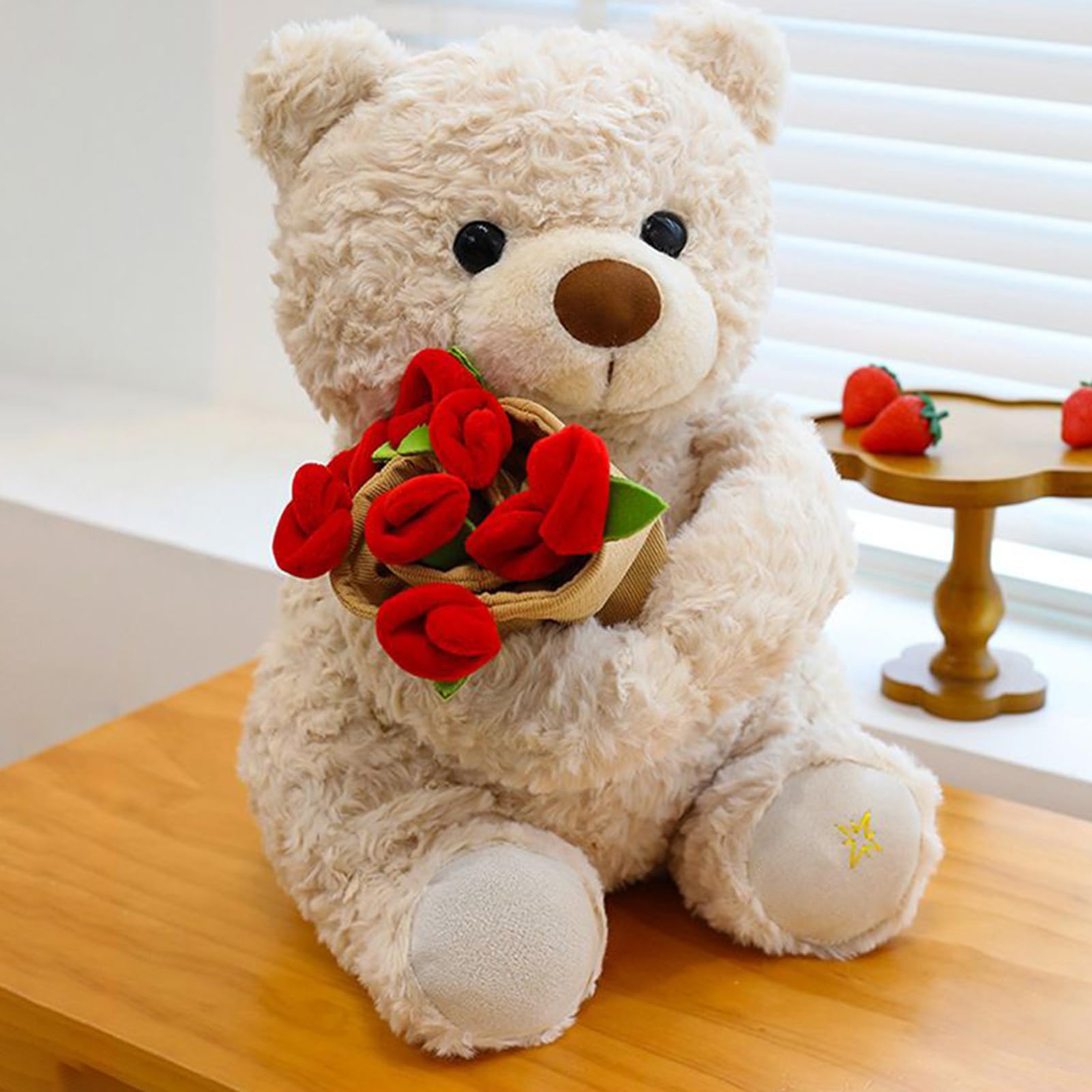 Plüschbär Kuschelig Weiche Knuddelpuppe | Weiche Plüschtiere Niedlicher Teddybären Puppe Für Erwachsene Frauen Männer Kinder Mädchen