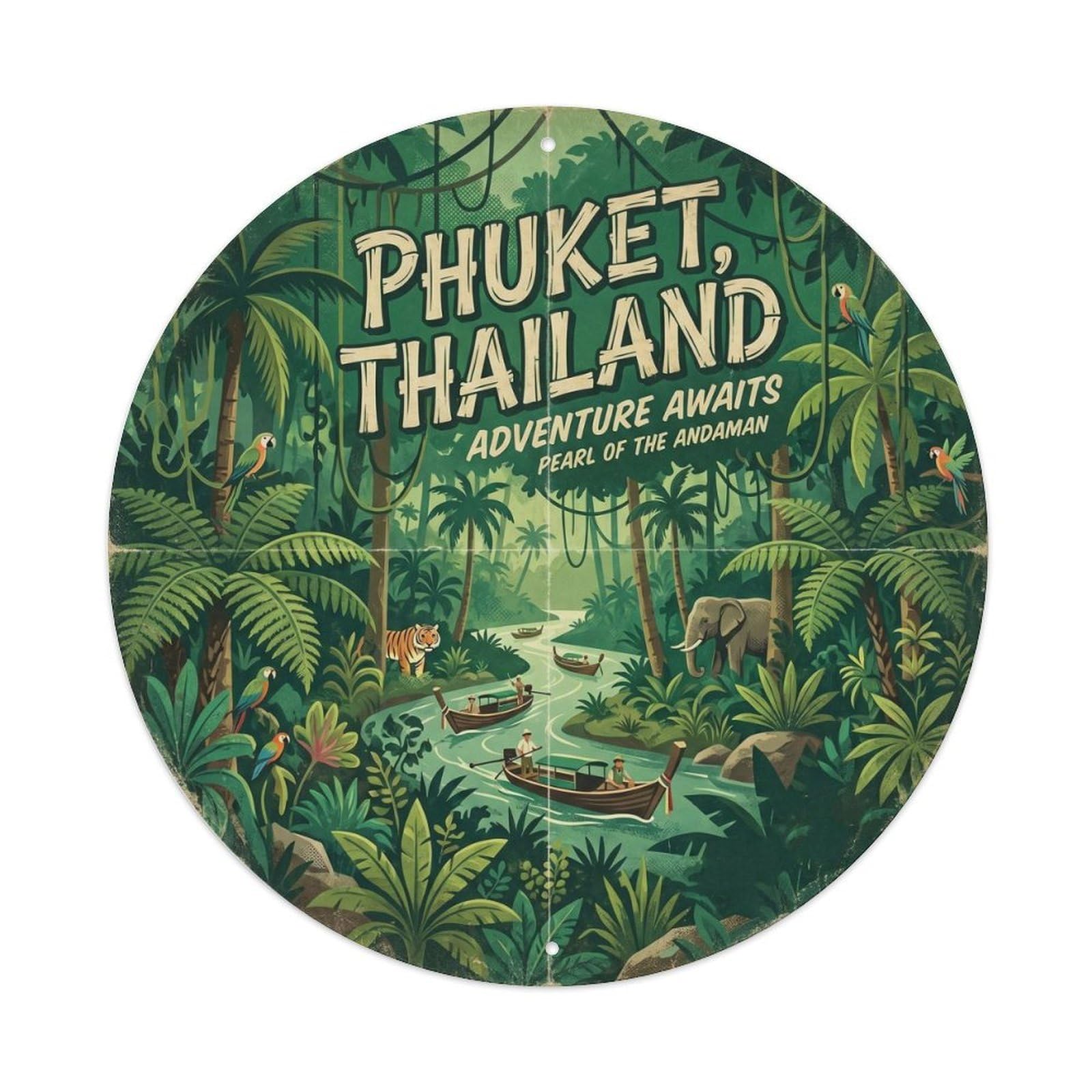 Phuket Tropical Rainforest Nature Travel Metal Tin Sign