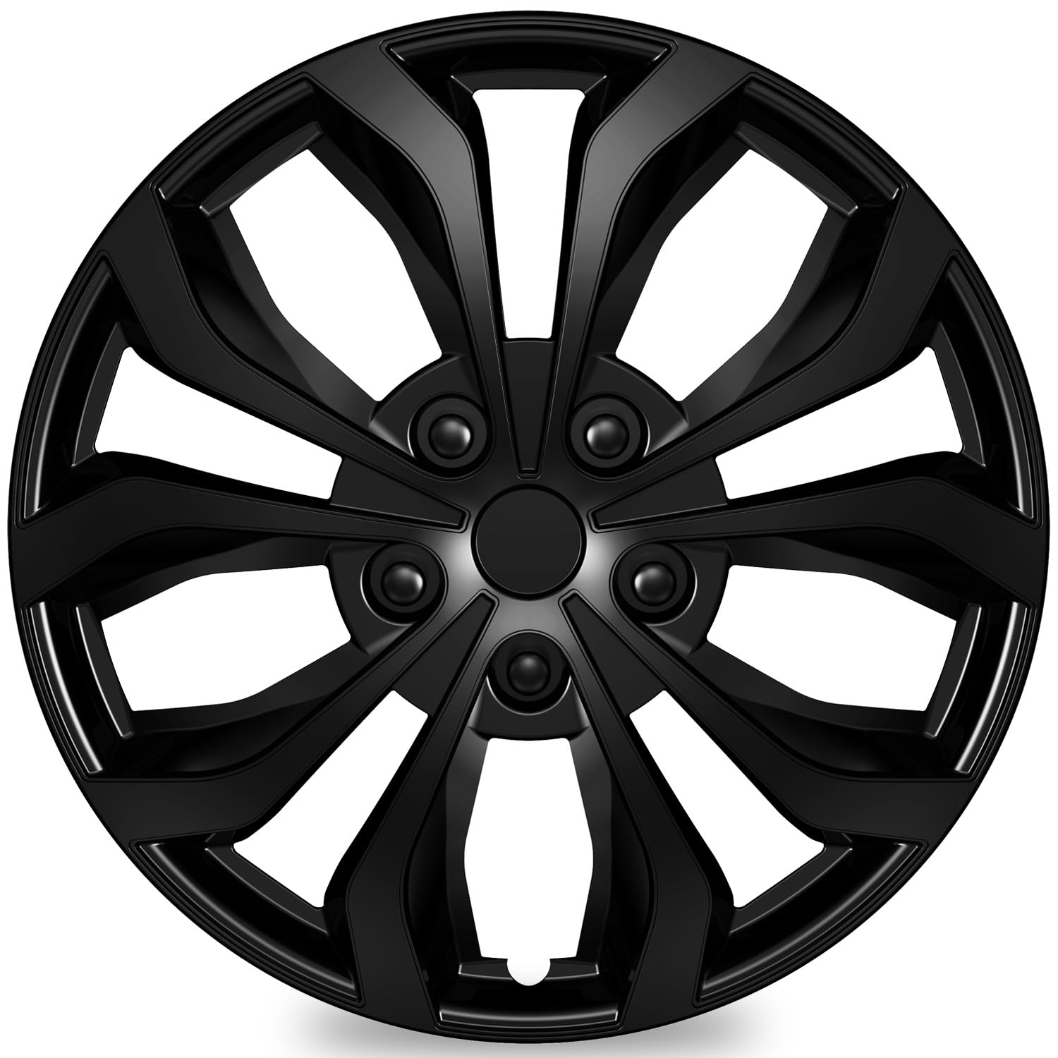 TangMiGe Copricerchi universali per ruote da 15", set da 4 pezzi, copricerchi (nero, 15 pollici)
