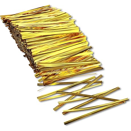 Reusable Gold Twist Ties