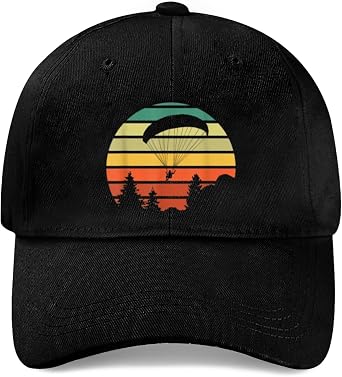 Paragliding Colorful Paraglide Paraglider Baseball Caps
