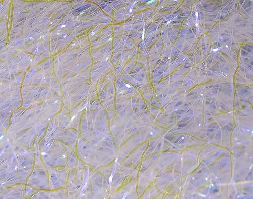 Hareline Fibra de hielo Dubbin Ripple Negro -,Fucsia sangriento,azul, (Blue UV),Chartreuse,#67 Cobre,Púrpura eléctrico,amarillo (FL