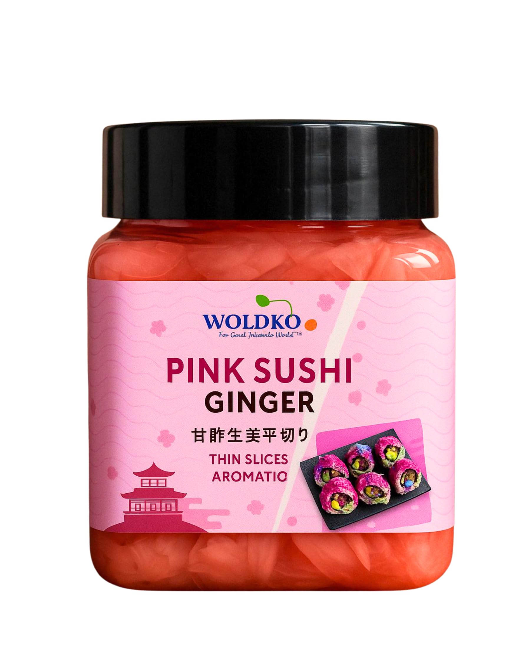 WOLDKO Pink Sushi Ginger Net Weight 340Gm-image-40