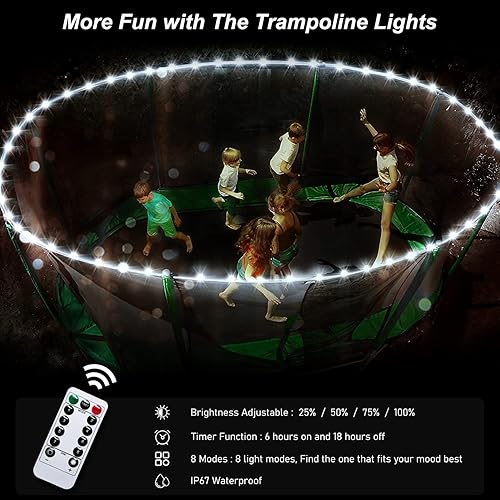 Miniatura 9 de JMEXSUSS Paquete de 2 luces de cuerda a pilas para exteriores, impermeables, cada una de 33 pies, 100 luces LED blancas de Navidad con control