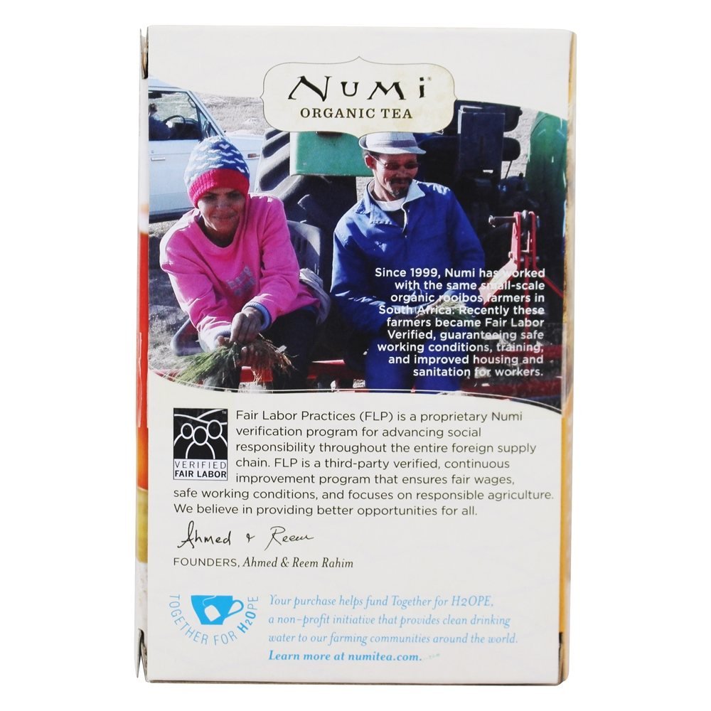 Numi Teas Rooibos Herbal 18 Tea Bags - Pack of 2