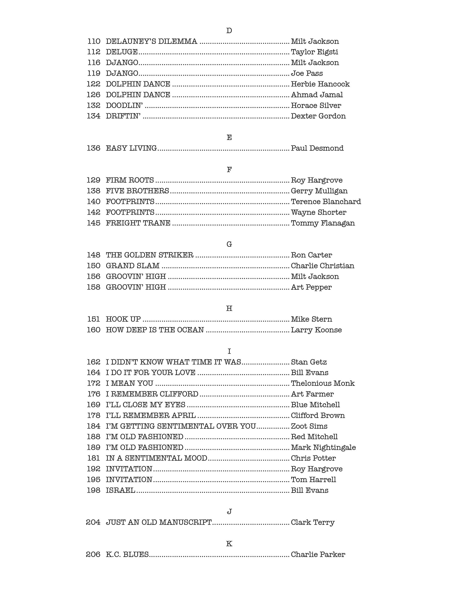 The Real Jazz Solos Book. Instruments en Do.