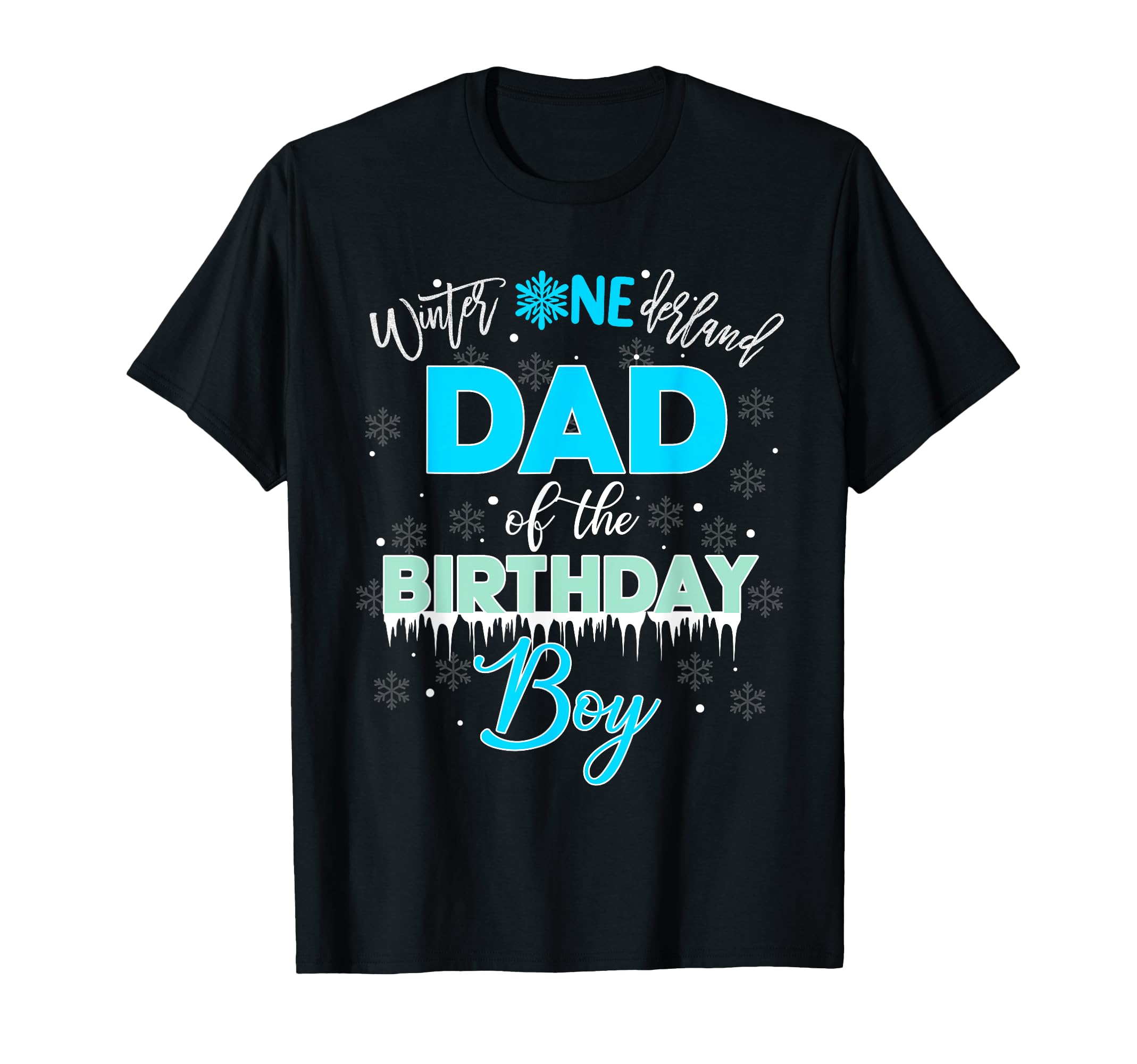 Dad Of The Birthday Boy Shirt Winter Onederland Family T-Shirt