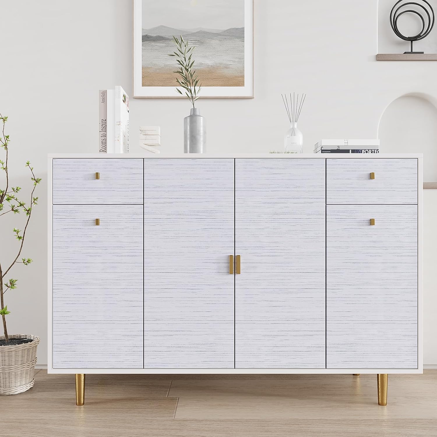 VEELIKE White Grasscloth Peel and Stick Wallpaper Textured Faux Grasscloth Wallpaper 15.7''x118'' Self Adhesive Removable Linen Fabric Wall Paper Grass Cloth Contact Paper for Cabinet Bedroom Walls